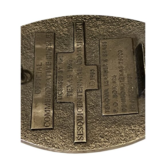 The State Of Texas 1936-1986 Sesquicentennial Texas Star Belt Buckle - Picture 9 of 14